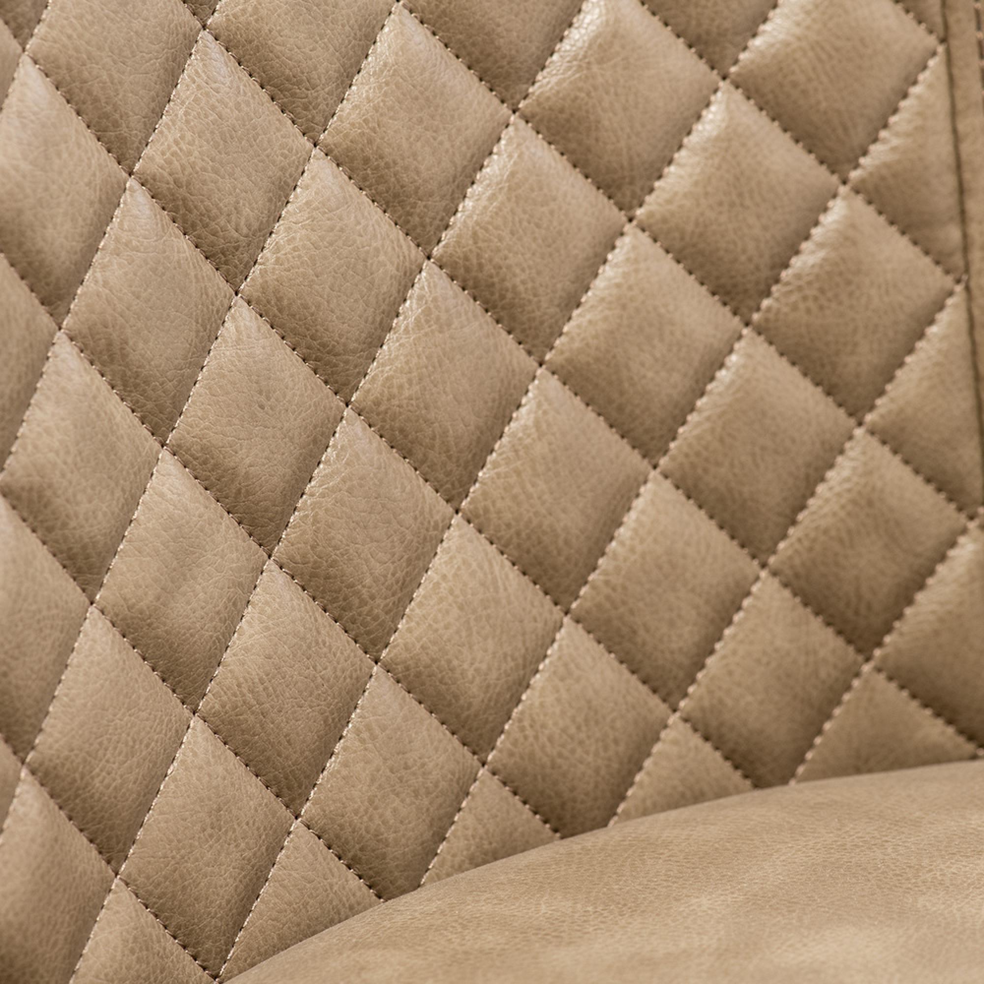 Amber Dining Chair - Set of 2 - Taupe Faux Leather