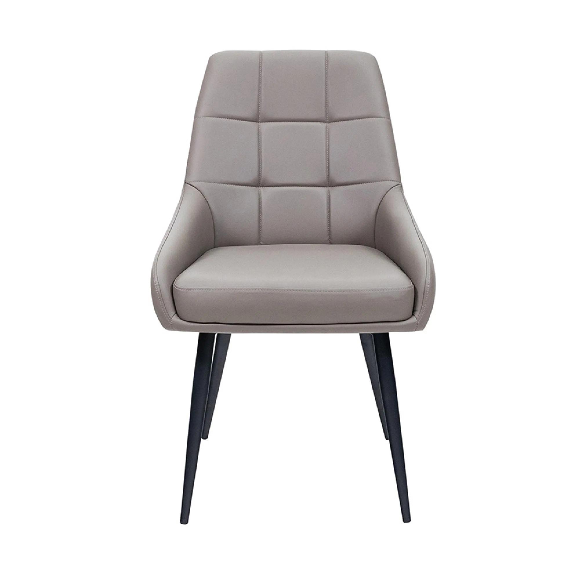 Ava Dining Chair - Set of 2 - Taupe Faux Leather