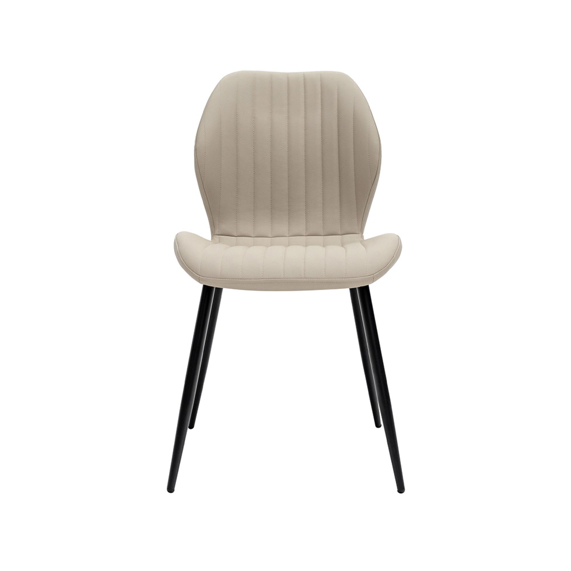 Davis Dining Chair - Set of 2 - Stone Faux Leather
