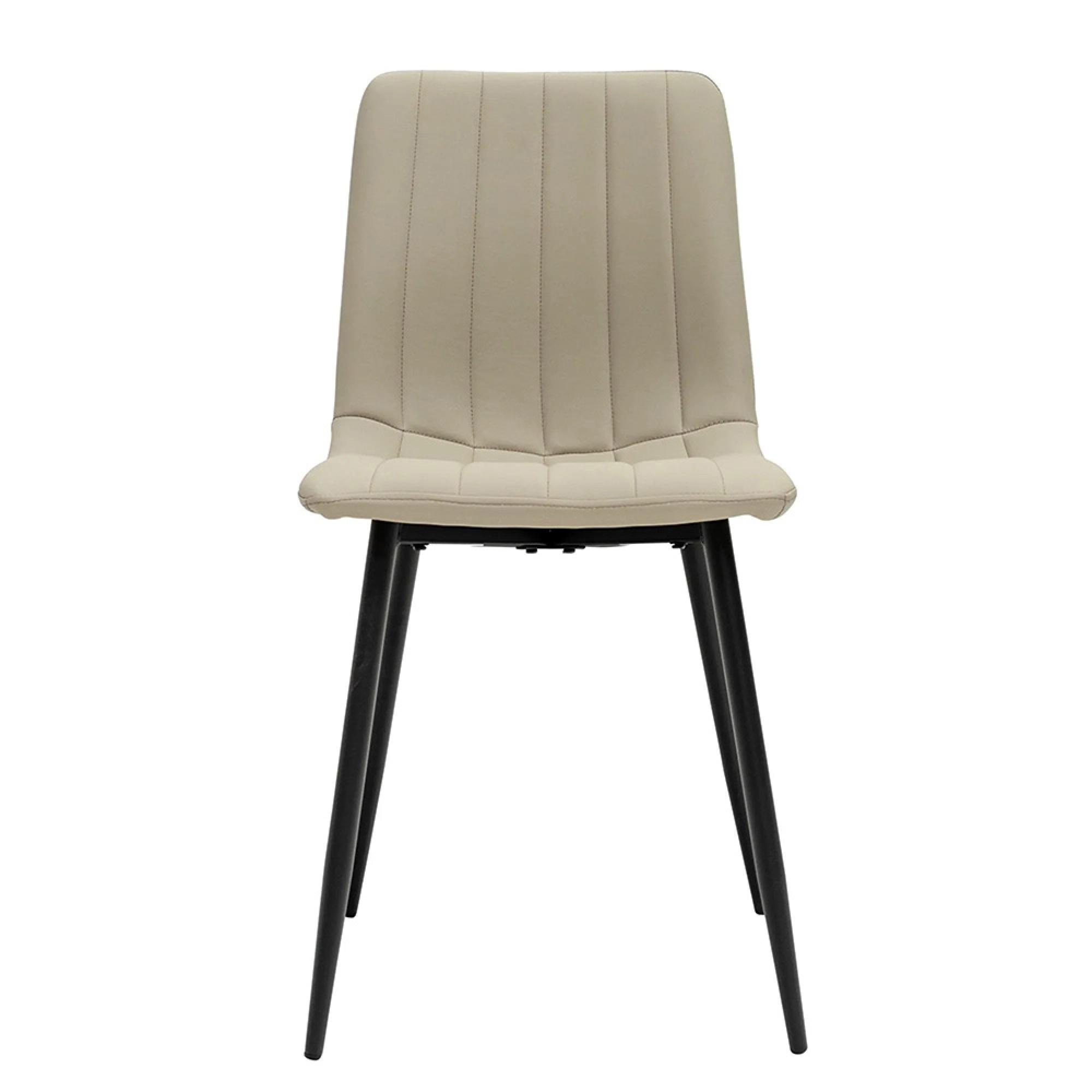 Dining Chair - Set of 4 - Stone Faux Leather