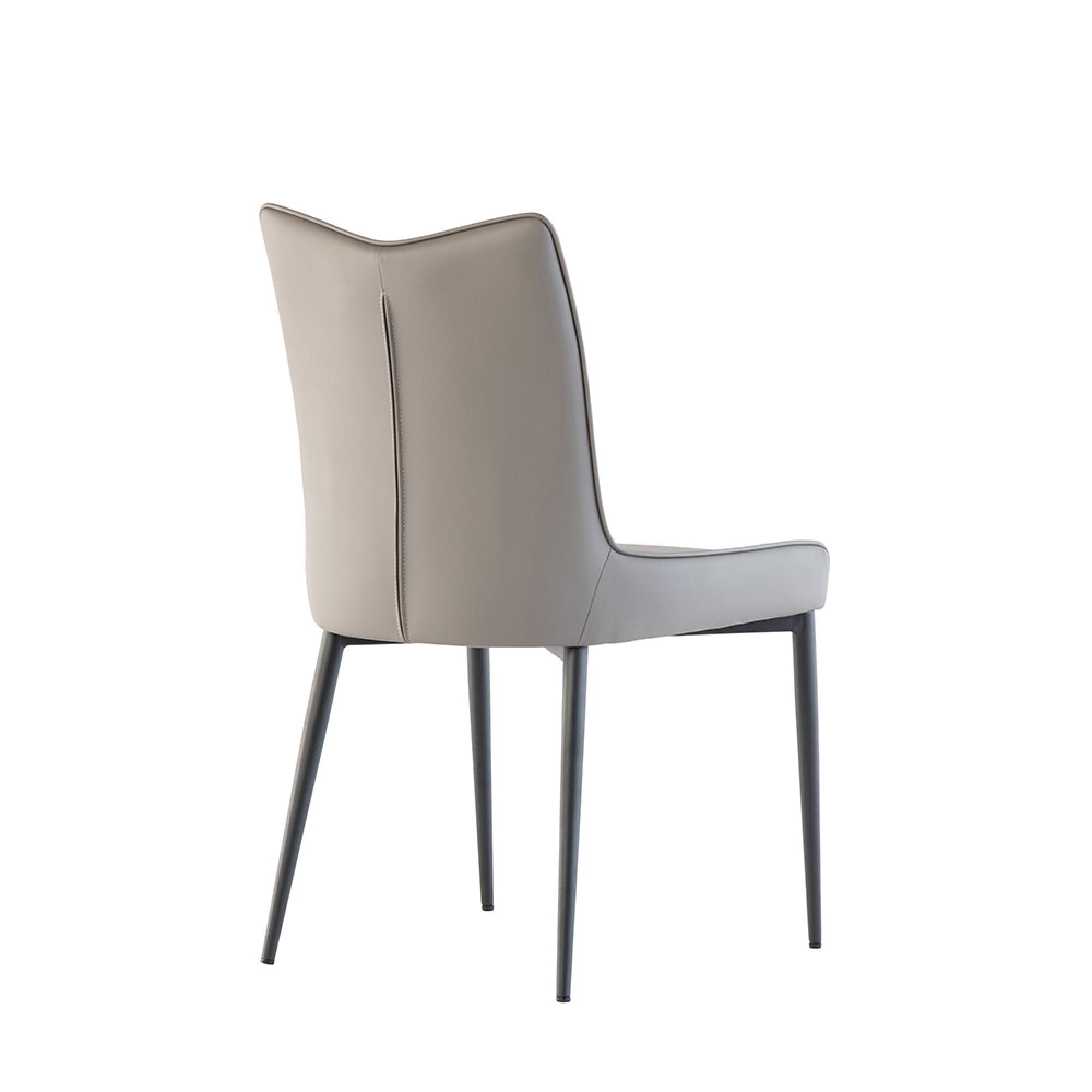 Nardo Dining Chair - Set of 2 - Grey Faux Leather