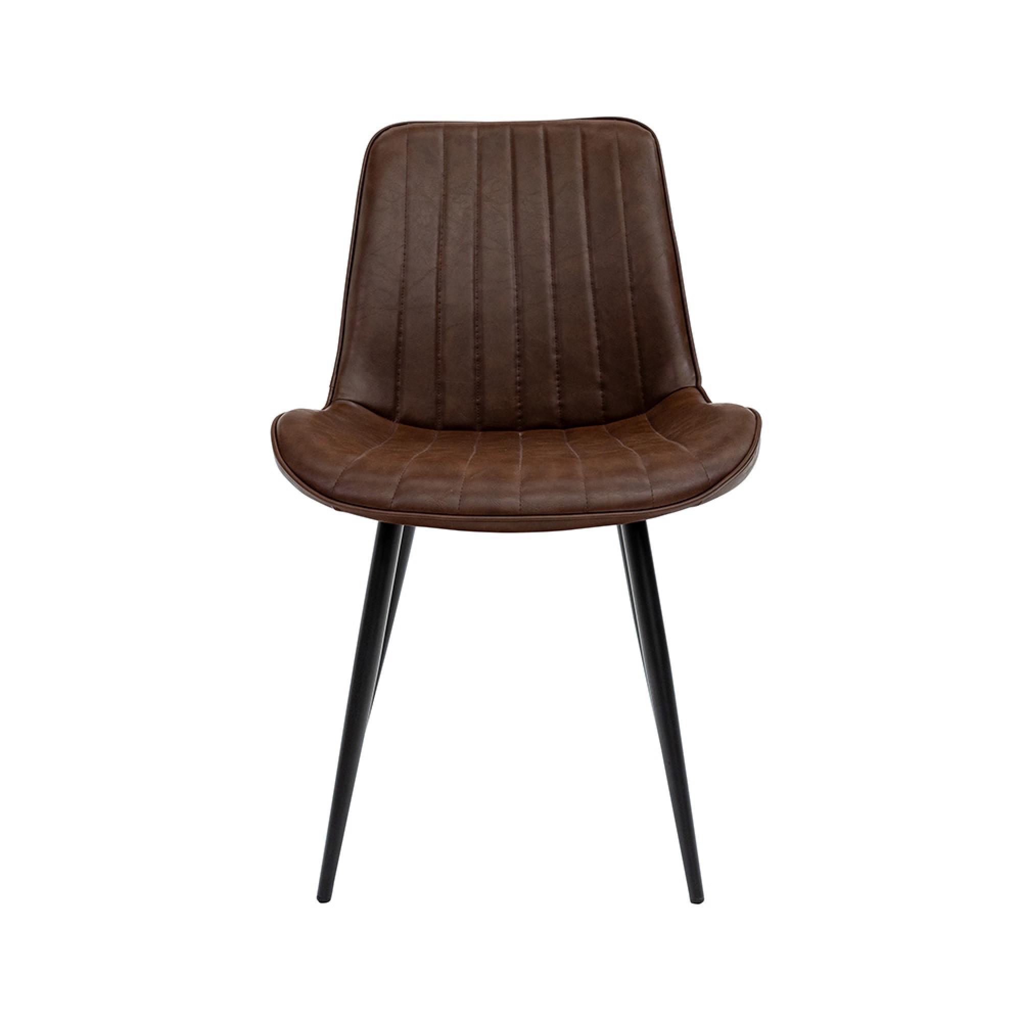 Pomona Dining Chair - Set of 2 - Antique Tan Faux Leather