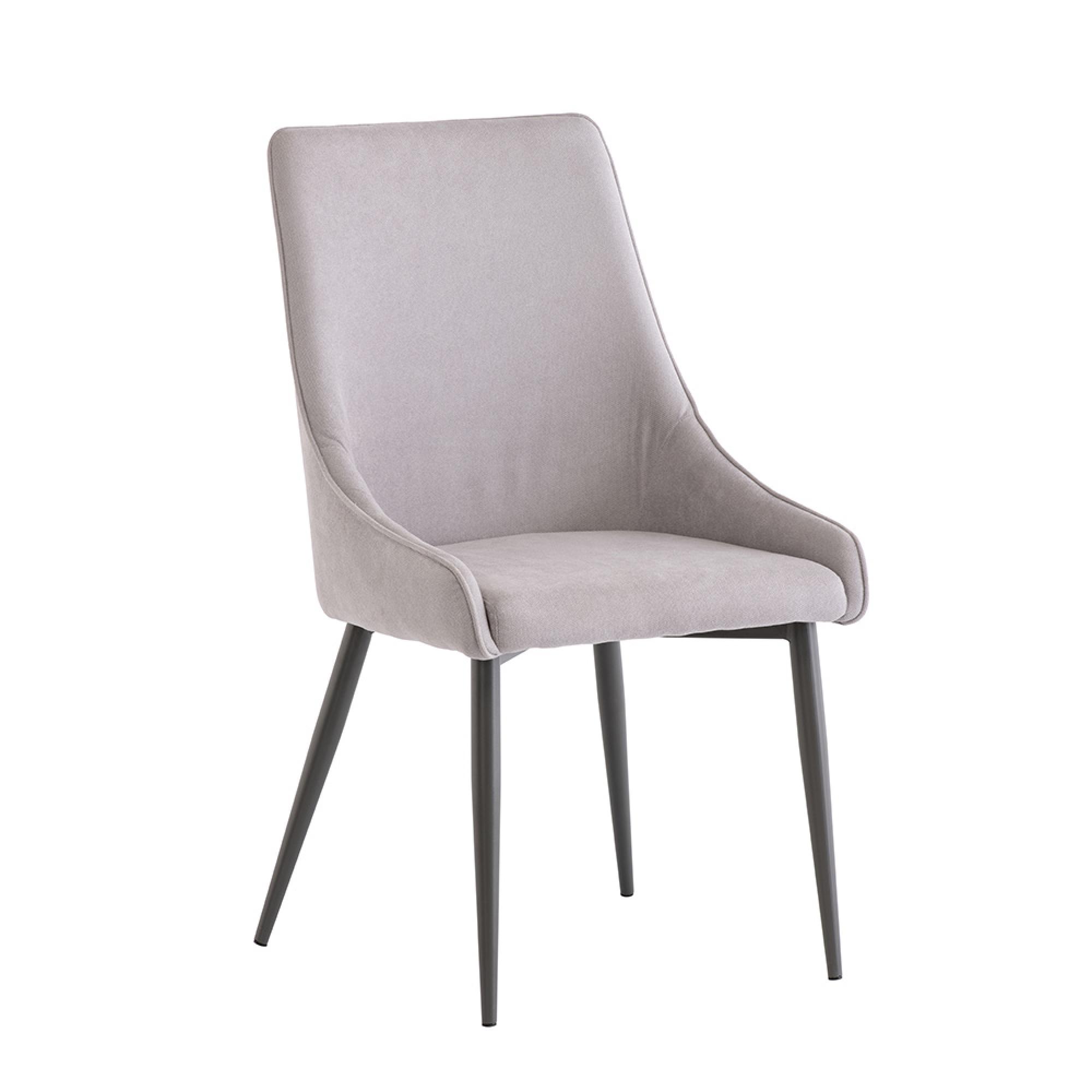 Rimini Dining Chair - Set of 2 - Grey Fabric