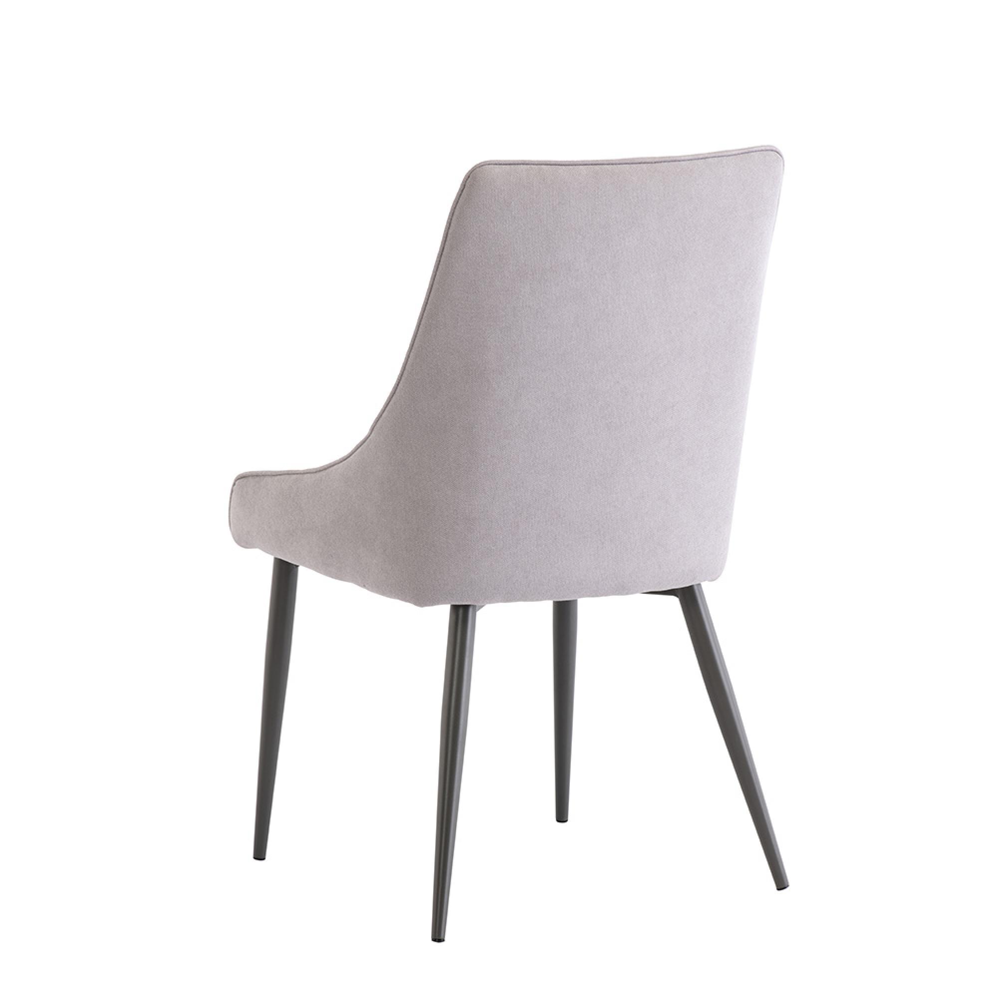 Rimini Dining Chair - Set of 2 - Grey Fabric