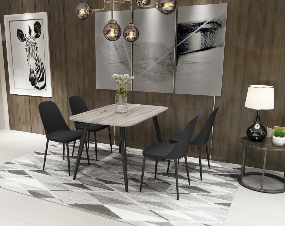 Aspen Dining Chair - Set of 2 - Black Plastic Duo