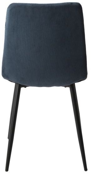 Aspen Dining Chair - Set of 2 - Straight Stitch - Blue Fabric