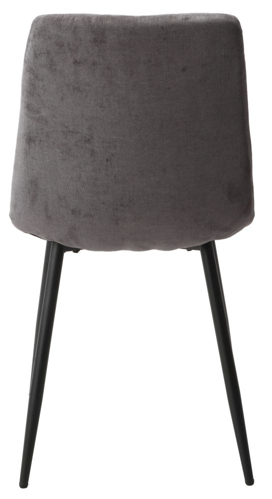 Aspen Dining Chair - Set of 2 - Straight Stitch - Grey Fabric