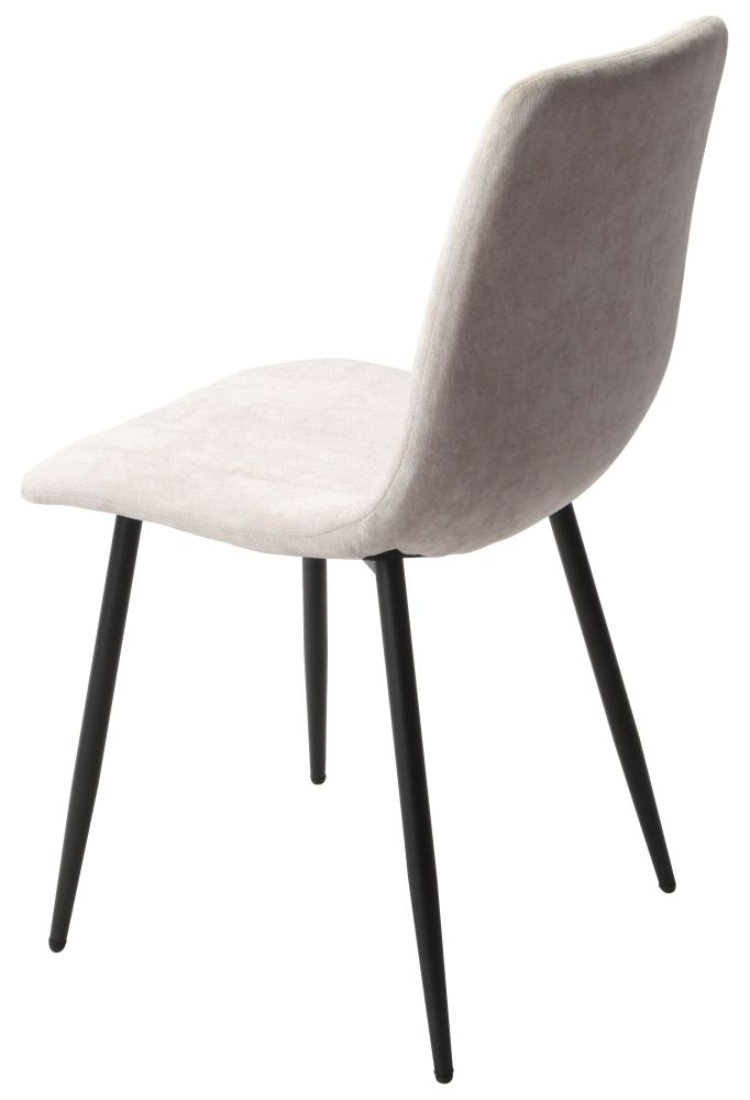 Aspen Dining Chair - Set of 2 - Straight Stitch - Natural Fabric