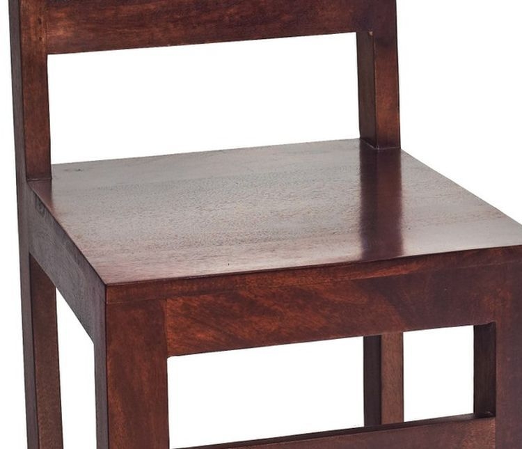 2 x Ajmer Dark Mango Wood Slatted Back Dining Chair