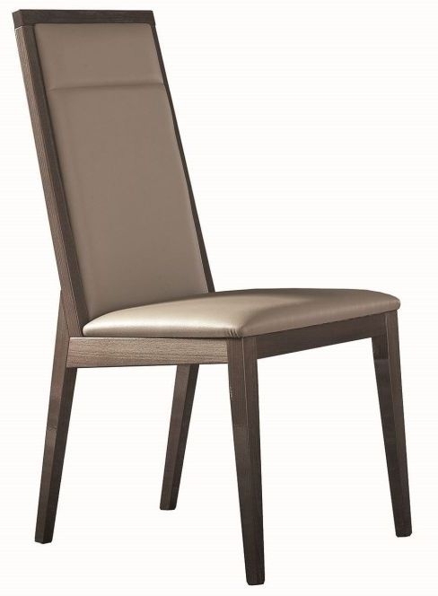 Matera Dining Chair - Set of 2 - Leather - Solid Back