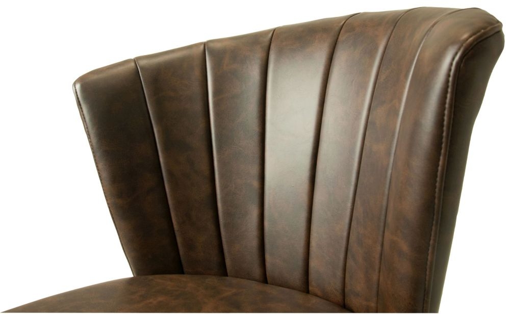 2 x Amalfi Chestnut Vintage Leather Dining Chair