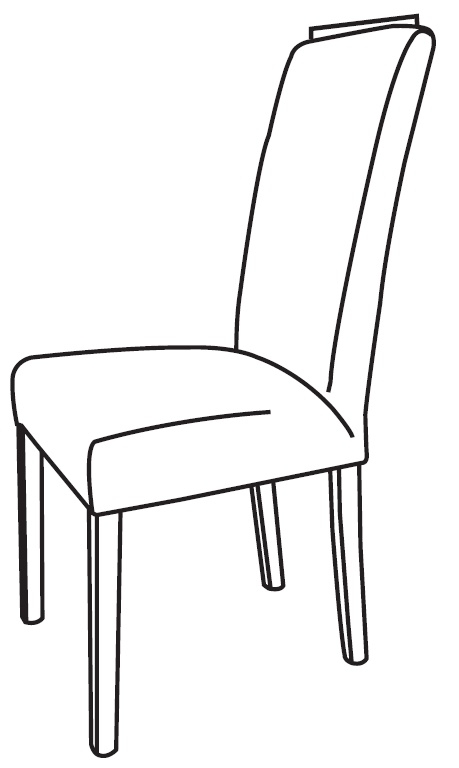 2 x Bagni Grey Fabric Dining Chair