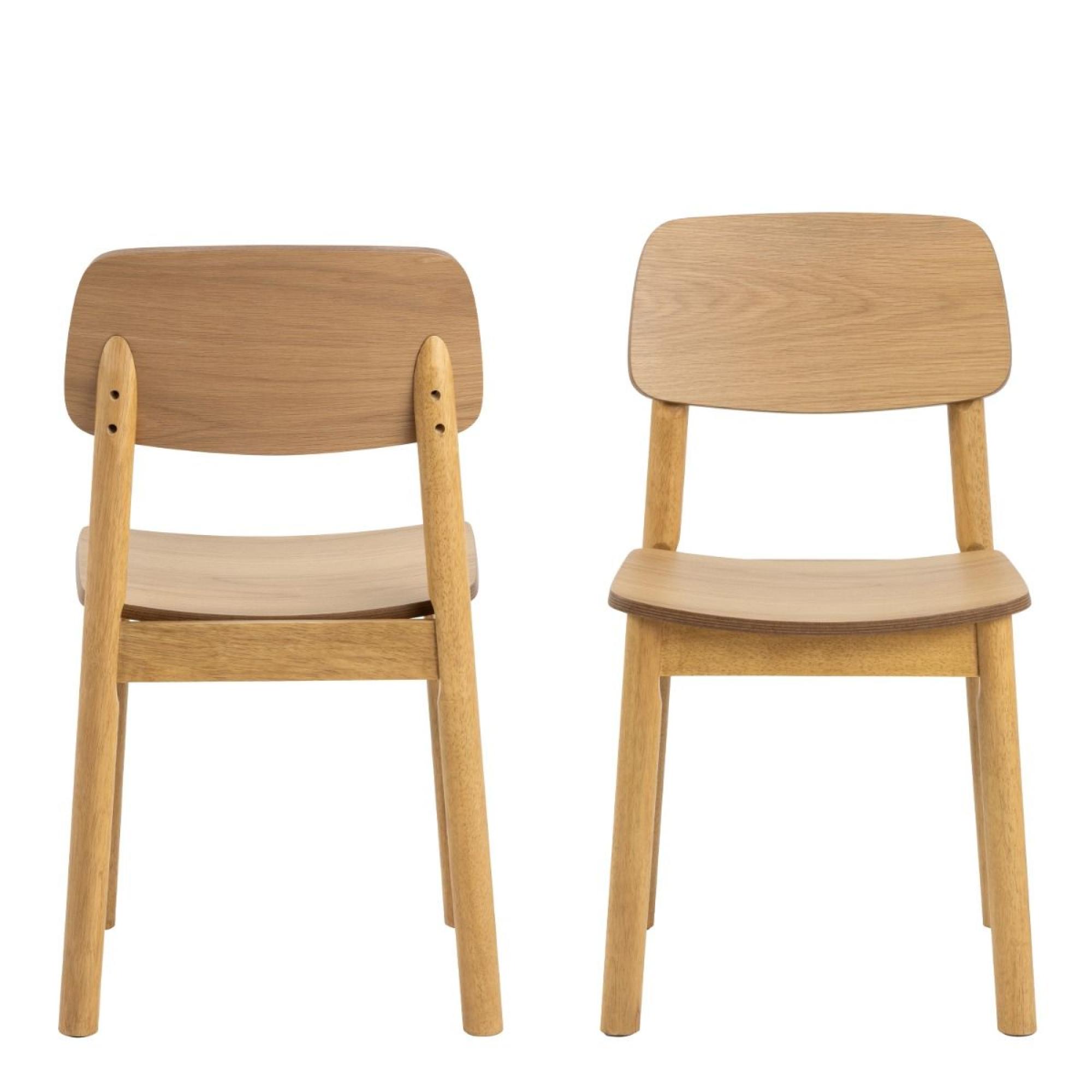 2 x Barlow Matt Oak Dining Chair