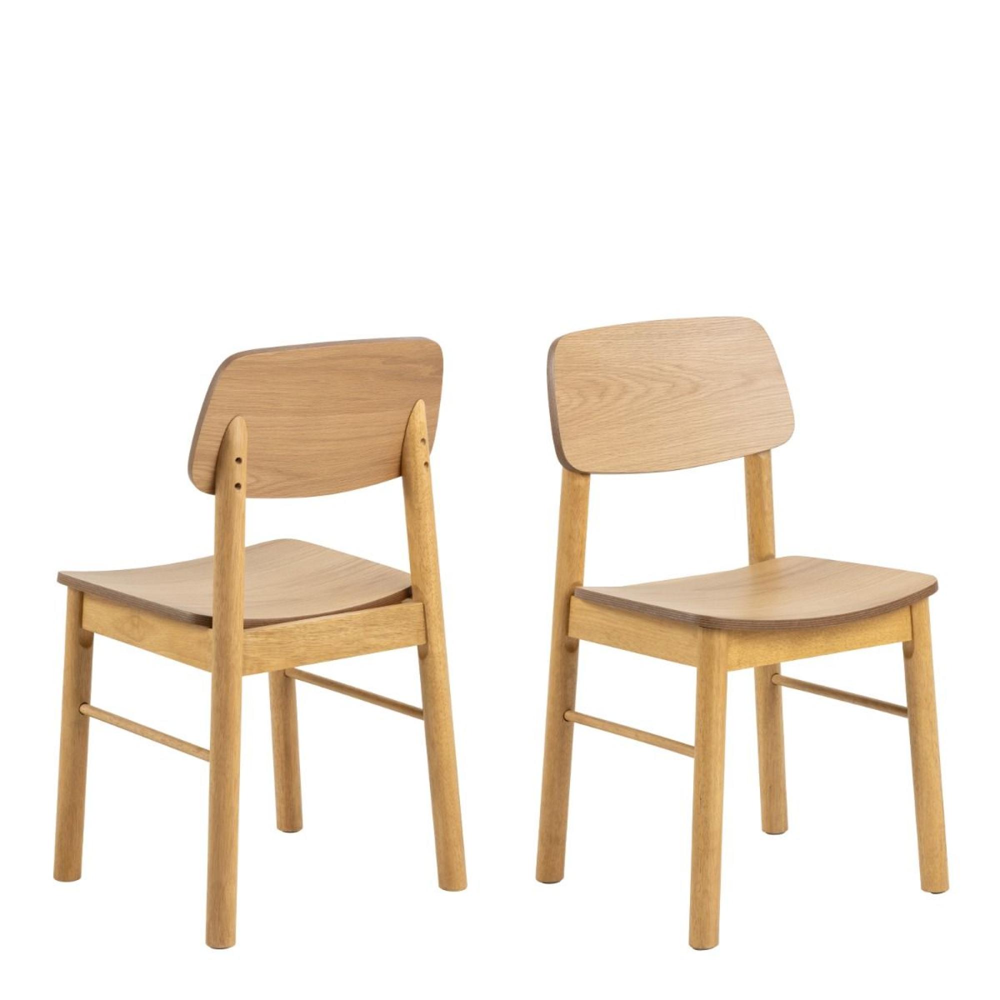 2 x Barlow Matt Oak Dining Chair