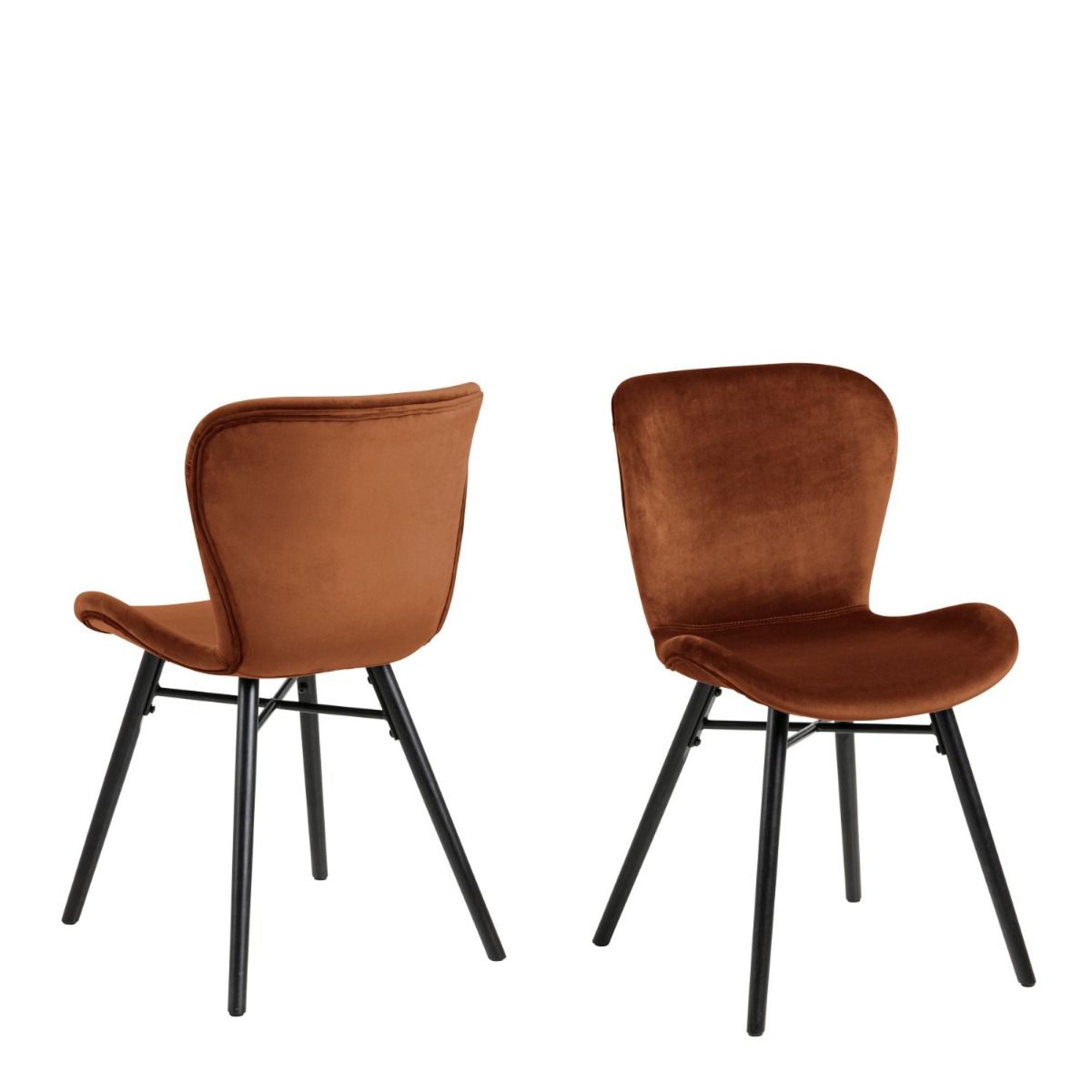 2 x Batilda Copper Fabric Swivel Dining Chair