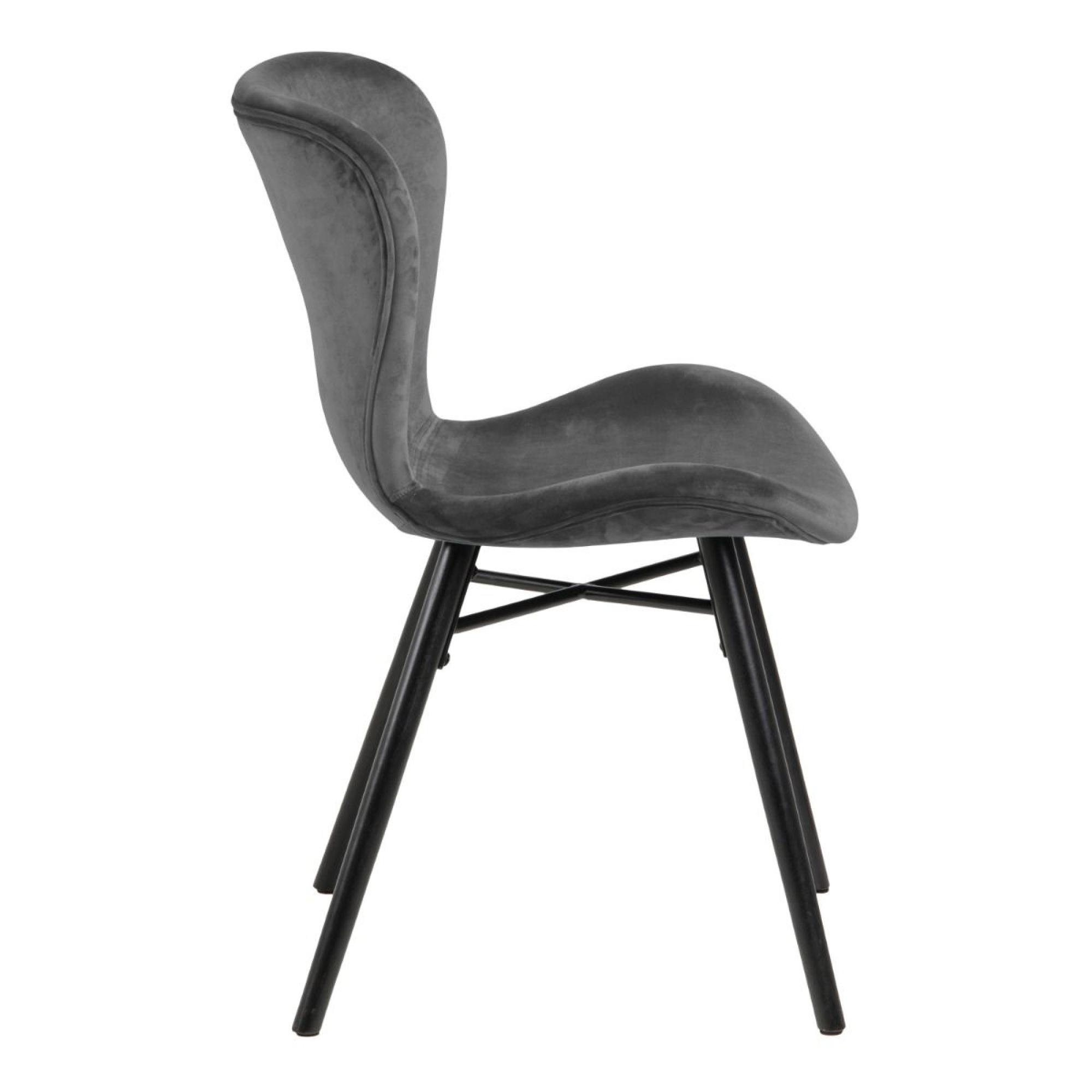 2 x Batilda Dark Grey Fabric Swivel Dining Chair