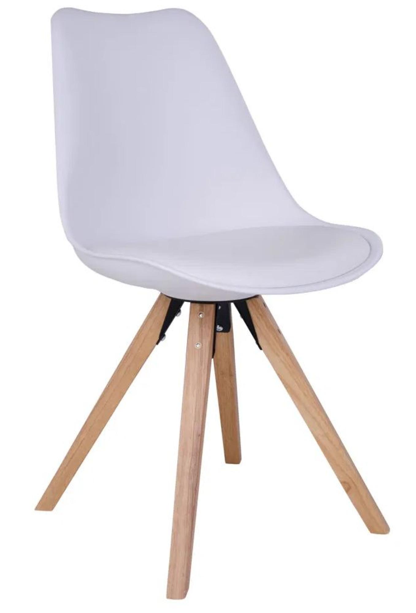 2 x Bergen White Faux Leather Dining Chair