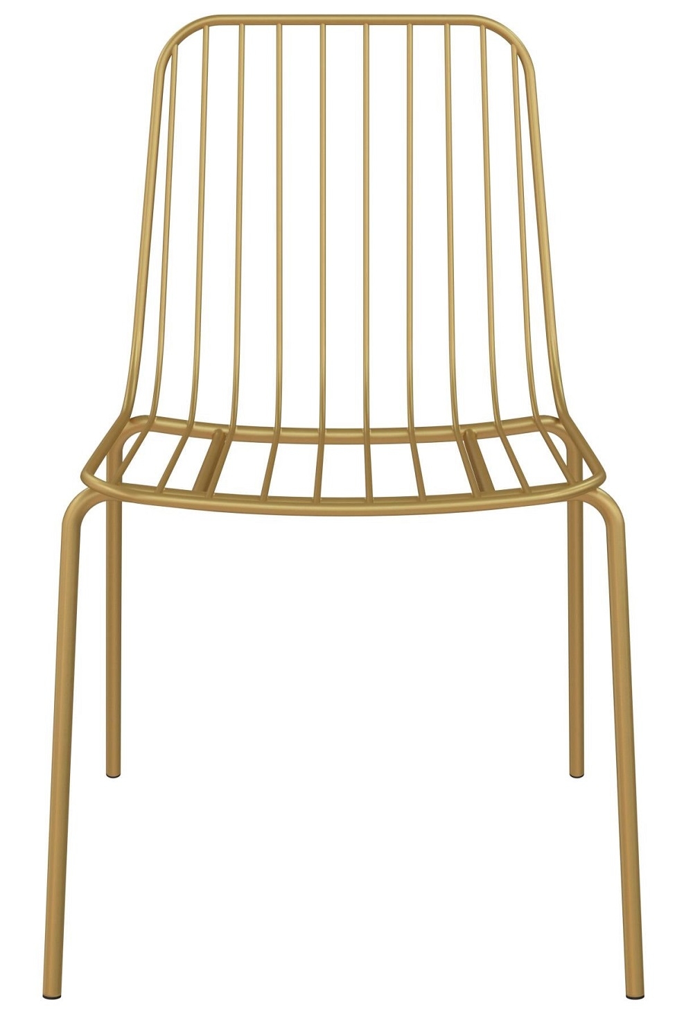 2 x Cabo Gold Metal Wire Dining Chair - C025013UK