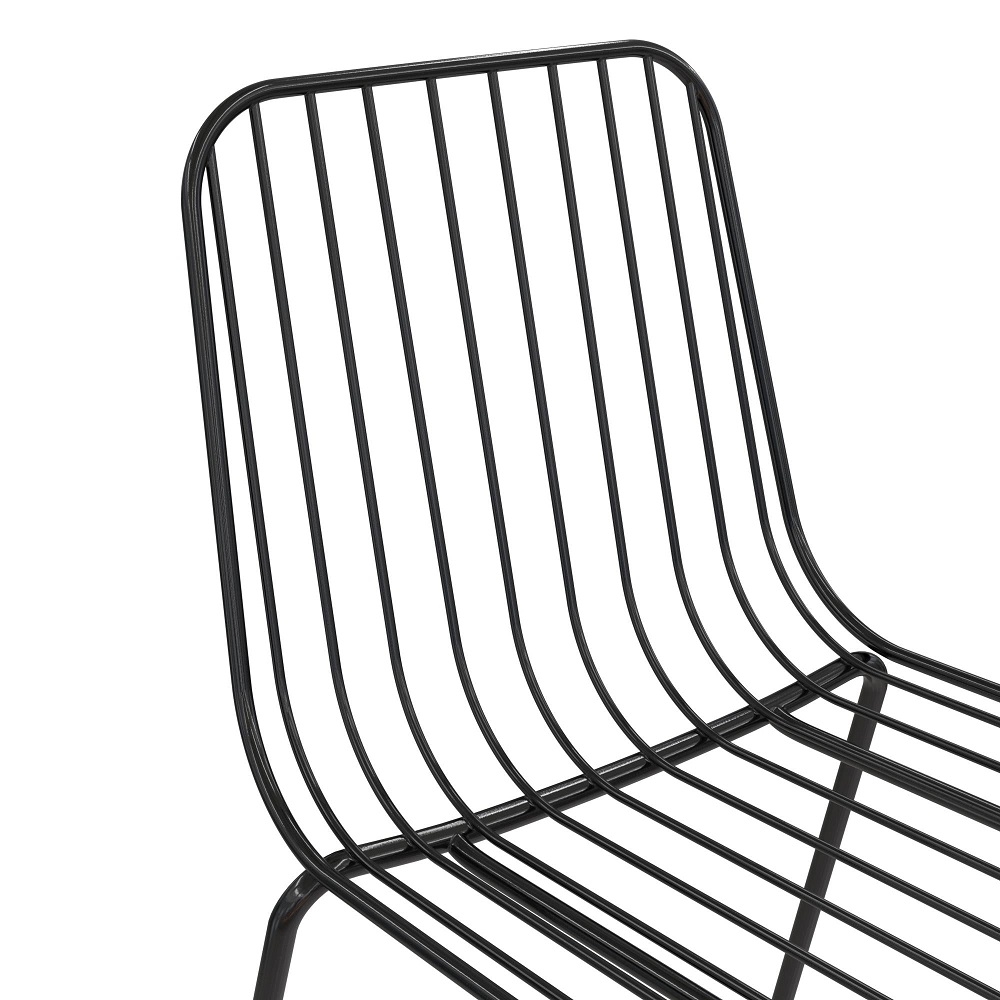 Caden Dining Chair - Set of 2 - Black Metal Wire - C025001UK