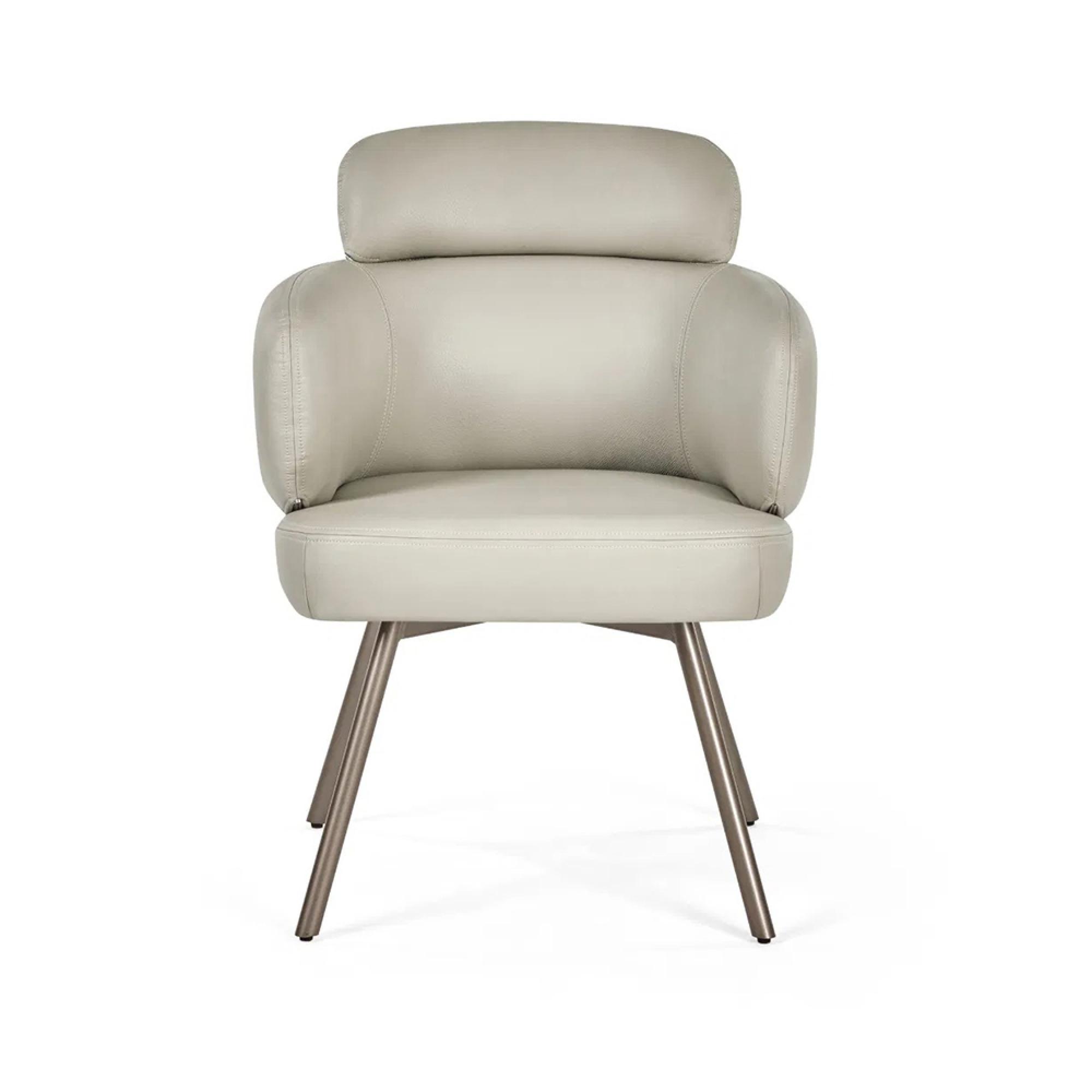 Callisto Dining Chair - Set of 2 - Taupe Faux Leather