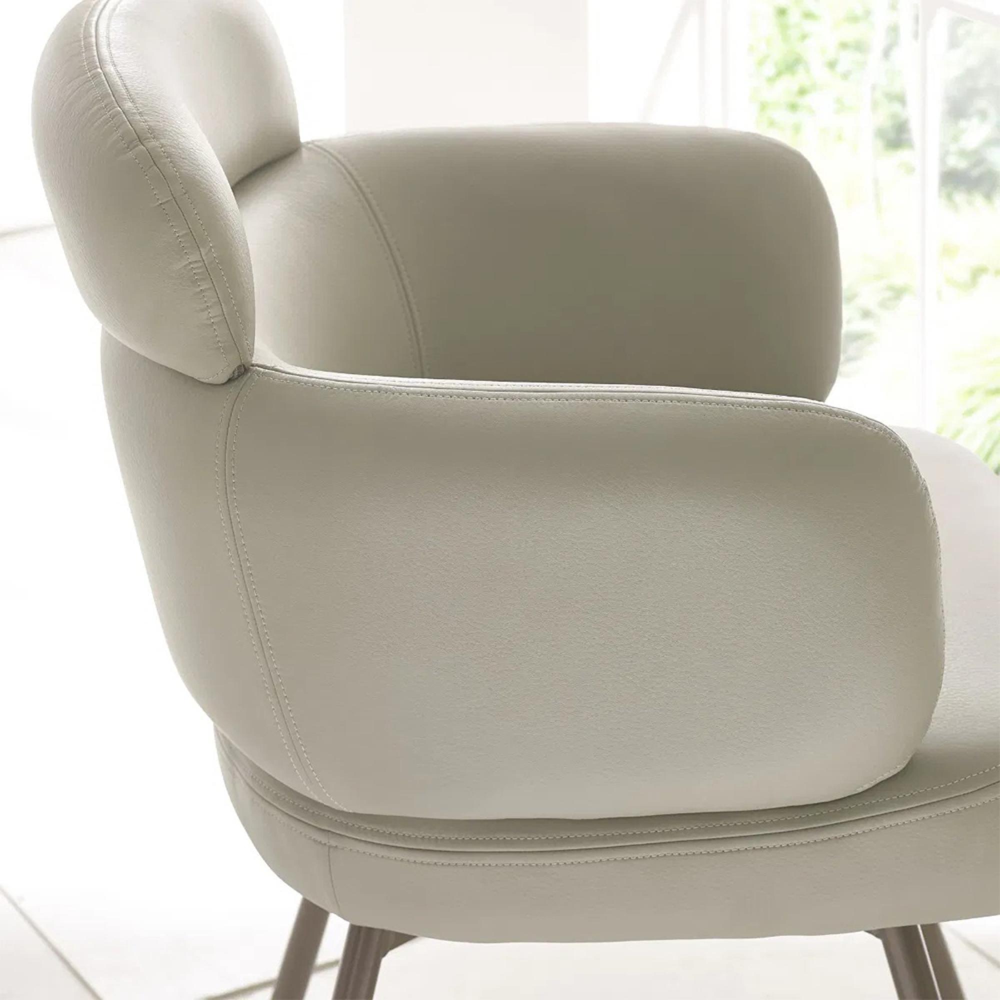 Callisto Dining Chair - Set of 2 - Taupe Faux Leather