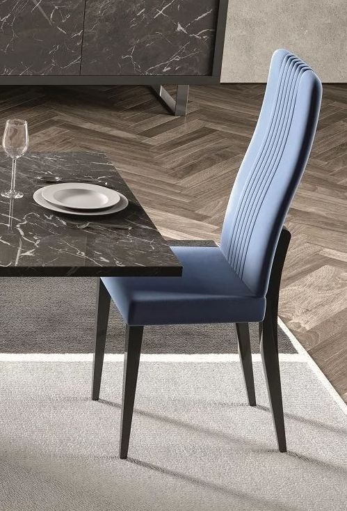 2 x Carvelle Blue Fabric Dining Chair