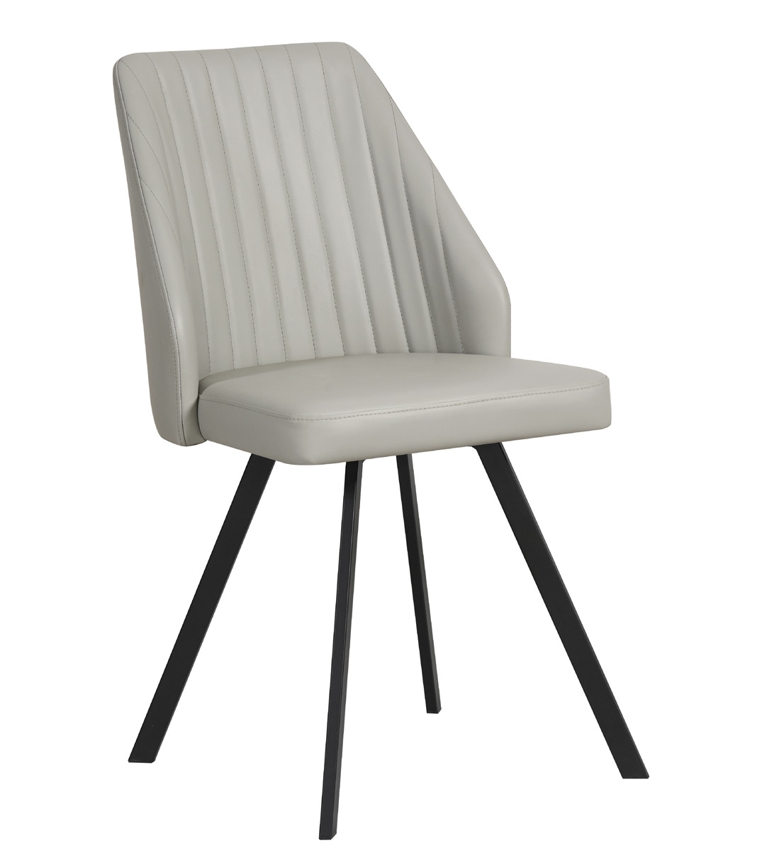 2 x Clairton Light Grey Faux Leather Dining Chair