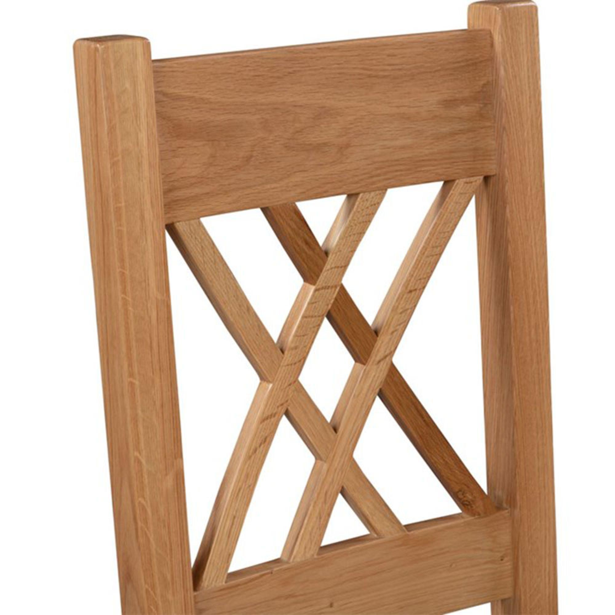 Clarion Dining Chair - Set of 2 - Cross Back - Oak