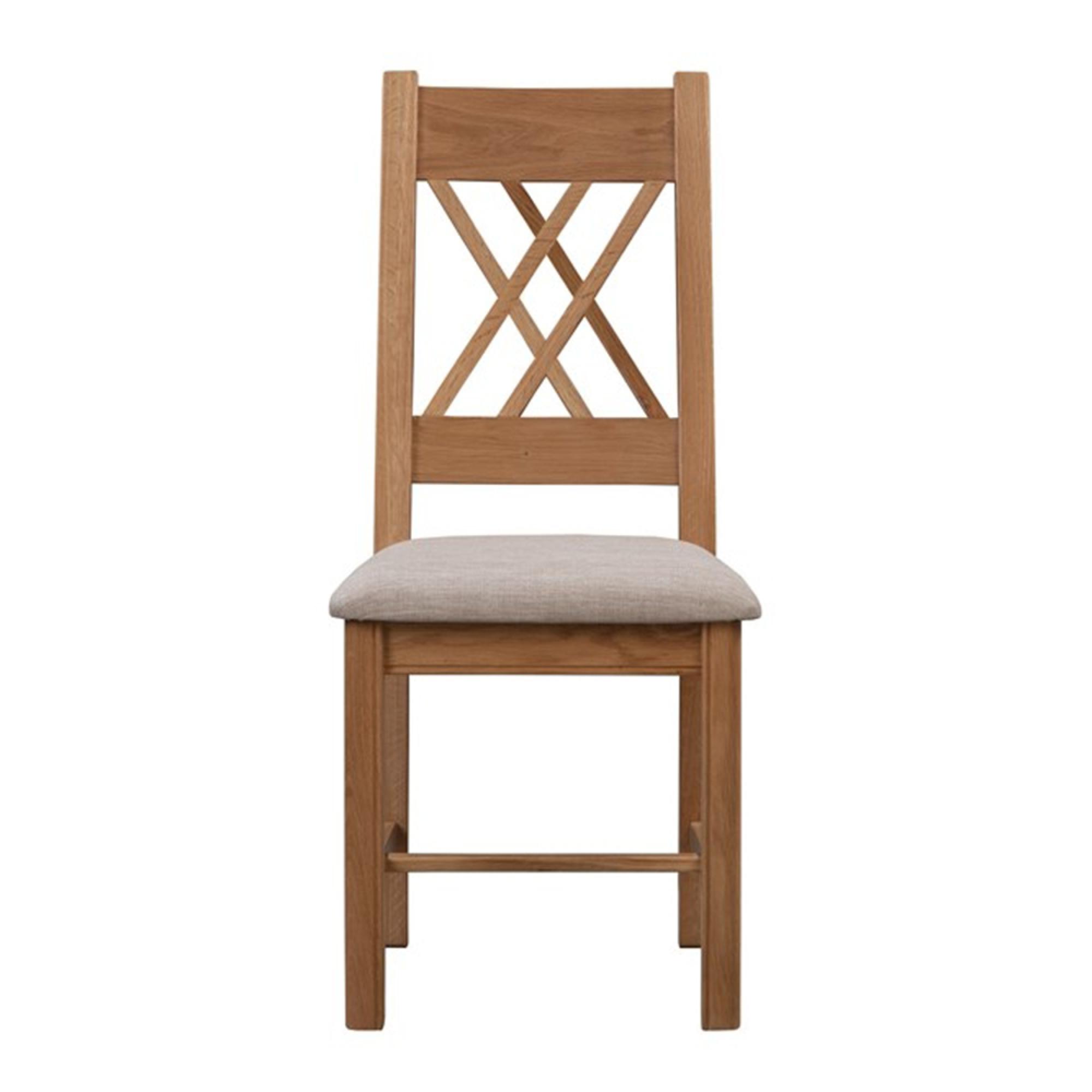 Clarion Dining Chair - Set of 2 - Cross Back - Oak