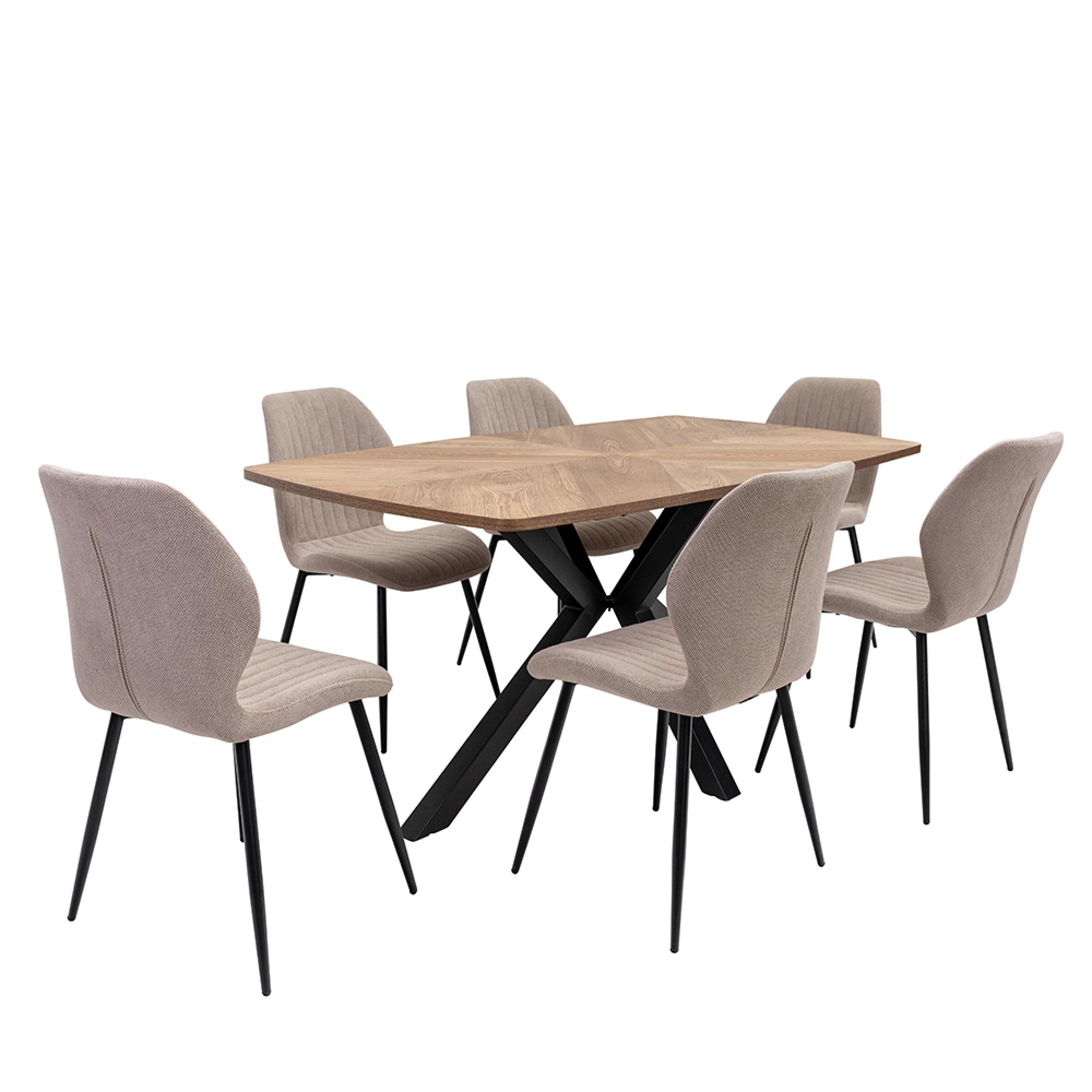 Conway Dining Chair - Set of 2 - Stone Fabric