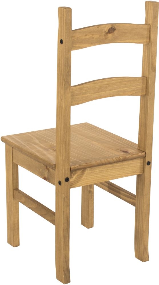 Corona Dining Chair - Set of 2 - Ladder Back - Pine Mexican