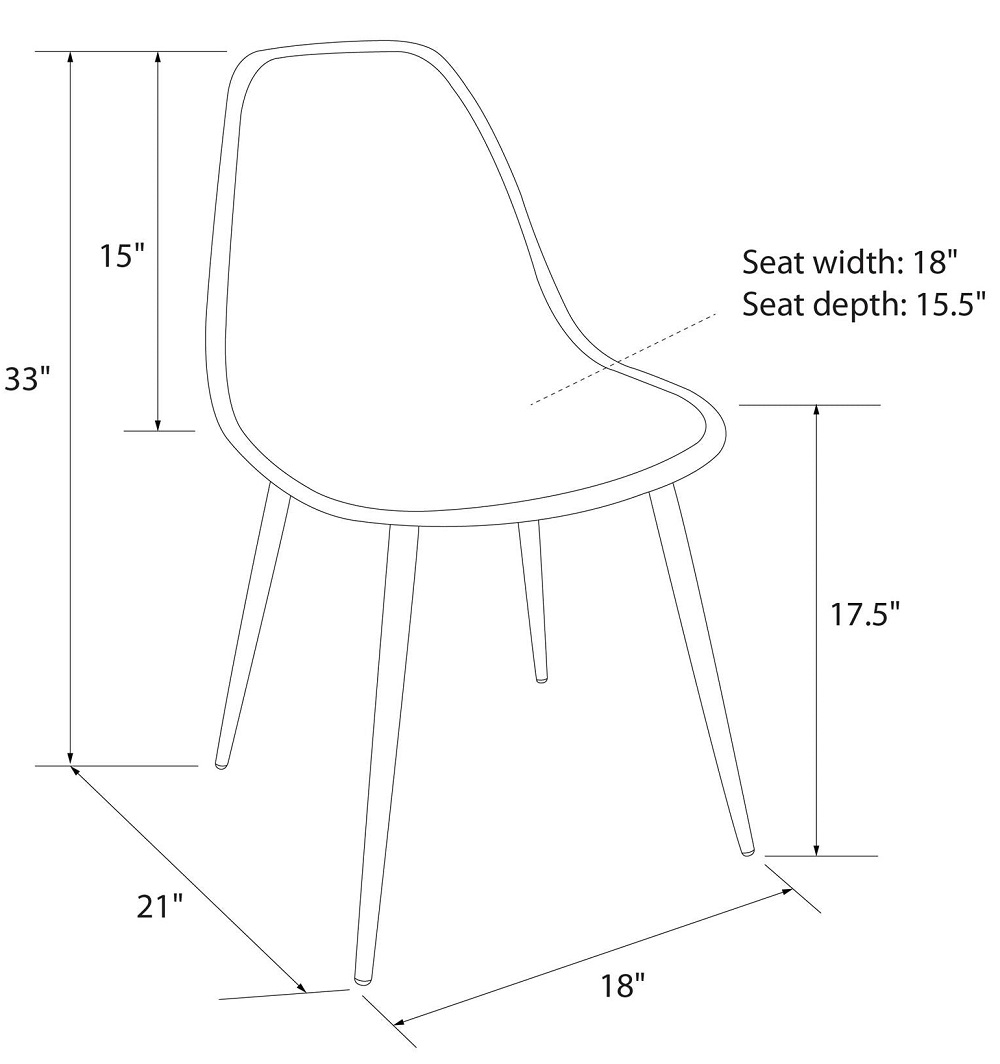 Copley Dining Chair - Set of 2 - Black Plastic - C005501TUK
