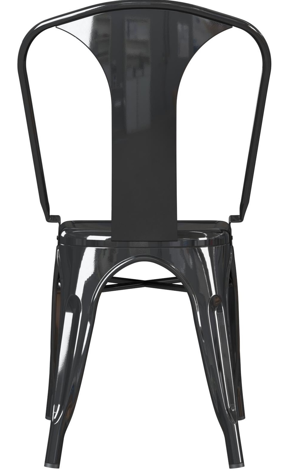 Finn Dining Chair - Set of 2 - Black Metal Industrial - C009001UK
