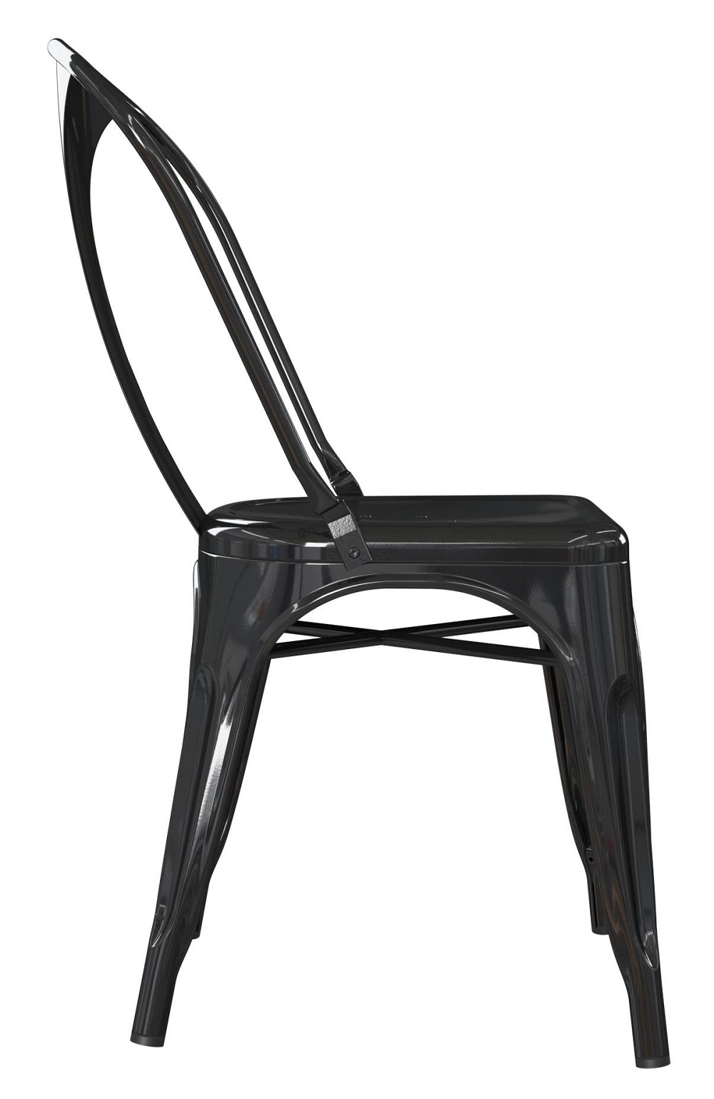 Finn Dining Chair - Set of 2 - Black Metal Industrial - C009001UK