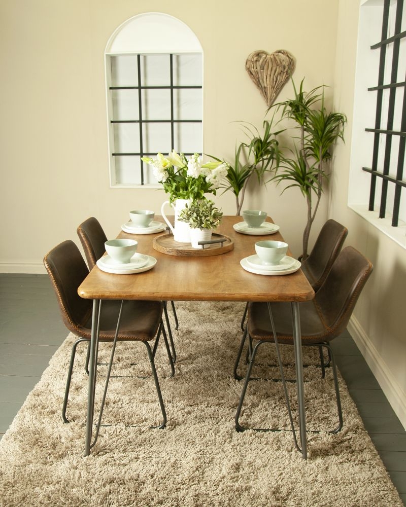 2 x Fremont Chestnut Vintage Leather Dining Chair