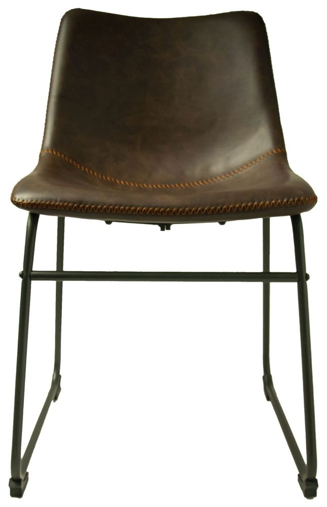 2 x Fremont Chestnut Vintage Leather Dining Chair