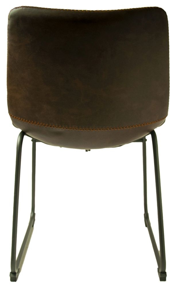 2 x Fremont Chestnut Vintage Leather Dining Chair