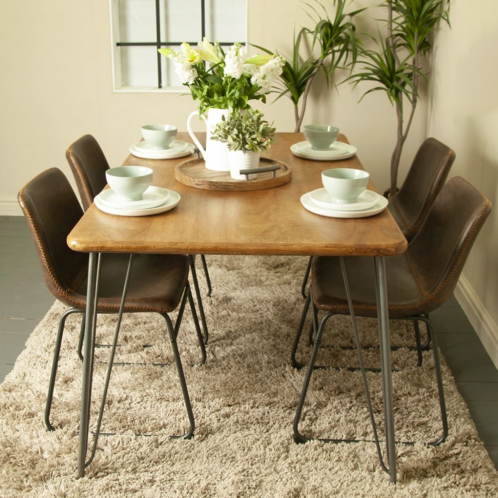 2 x Fremont Chestnut Vintage Leather Dining Chair