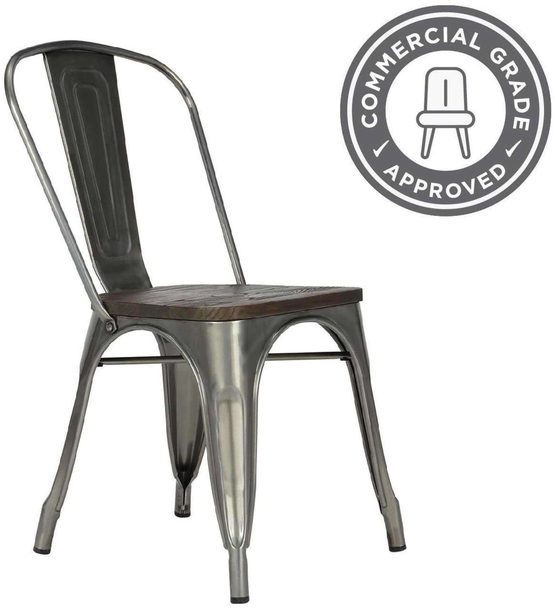 Fusion Dining Chair - Set of 2 - Gun Metal - C001105UK