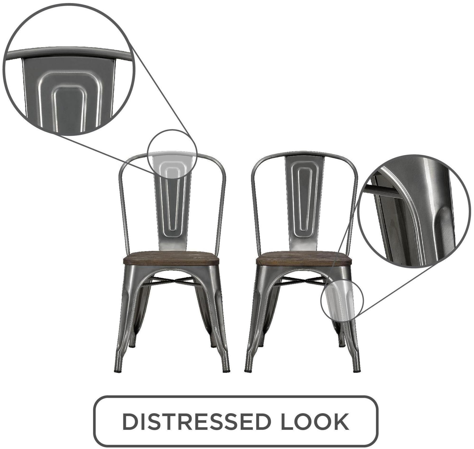 Fusion Dining Chair - Set of 2 - Gun Metal - C001105UK
