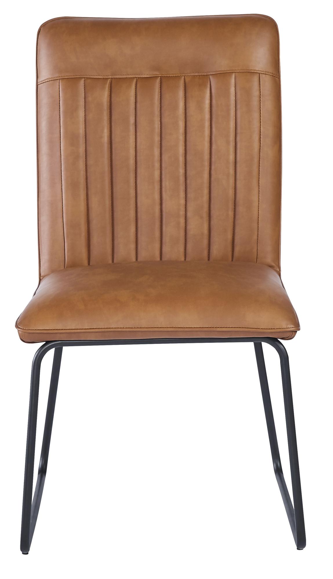 2 x Halle Brown Leather Dining Chair