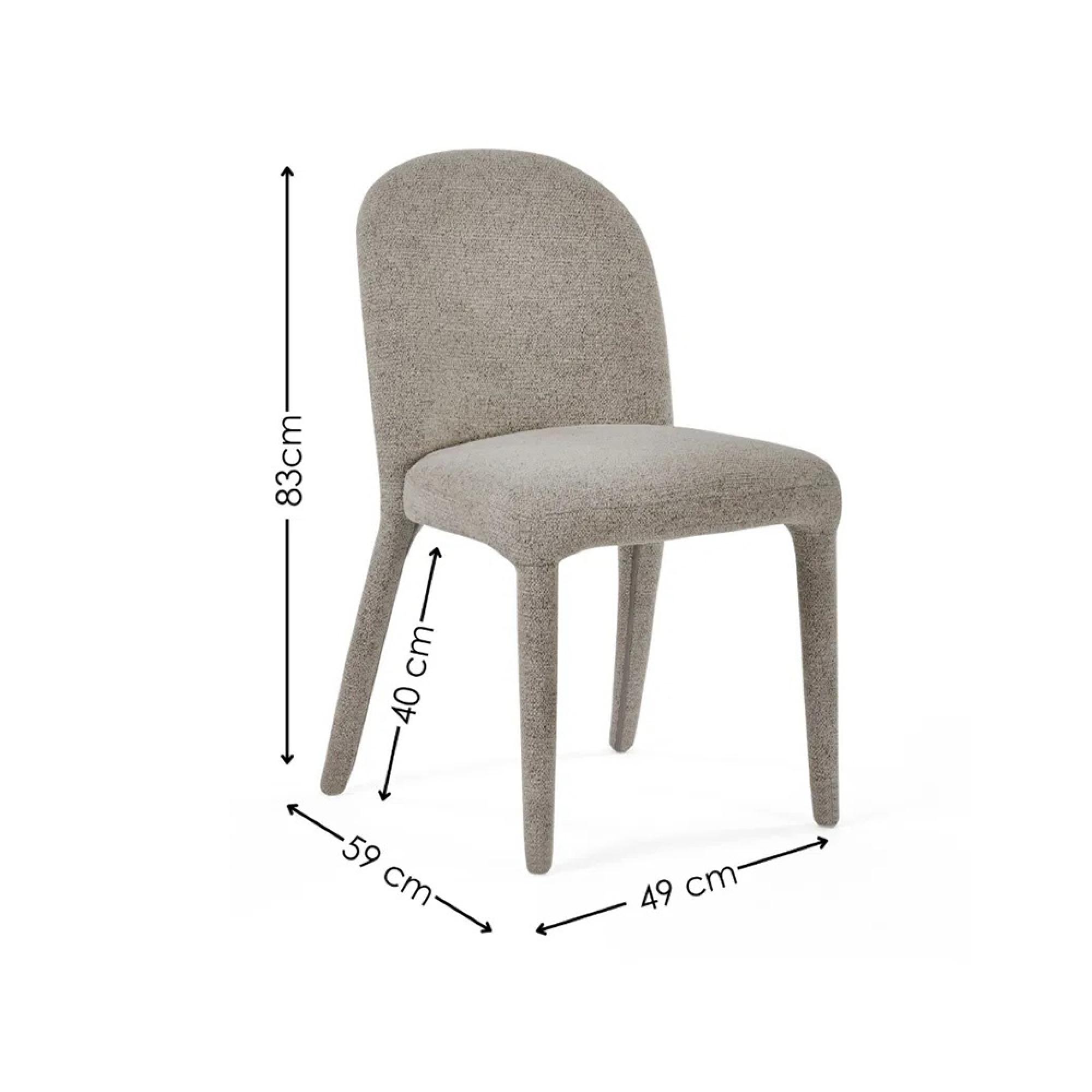 Holly Dining Chair - Set of 2 - Graphite Grey Fabric