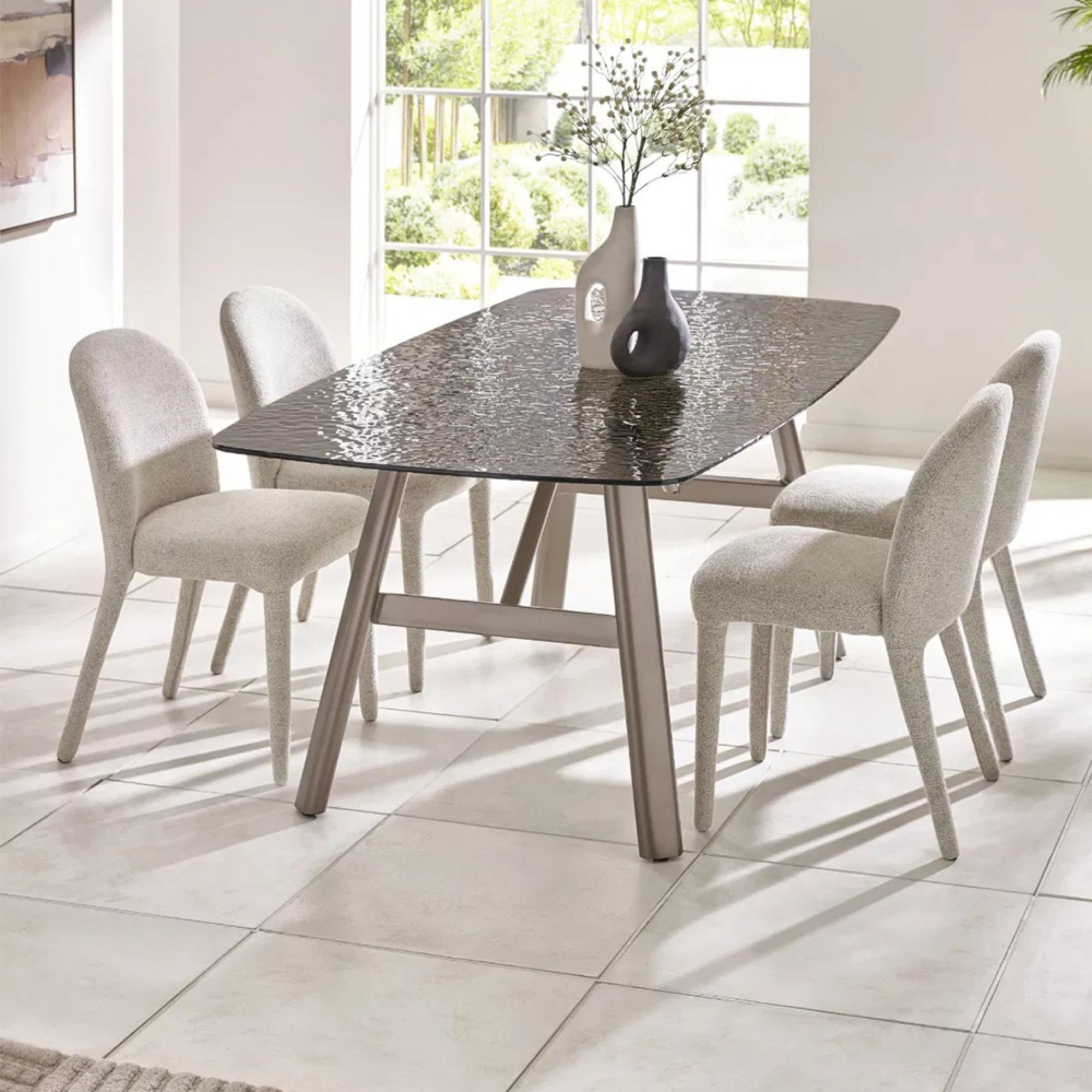 Holly Dining Chair - Set of 2 - Pearl Sand Fabric