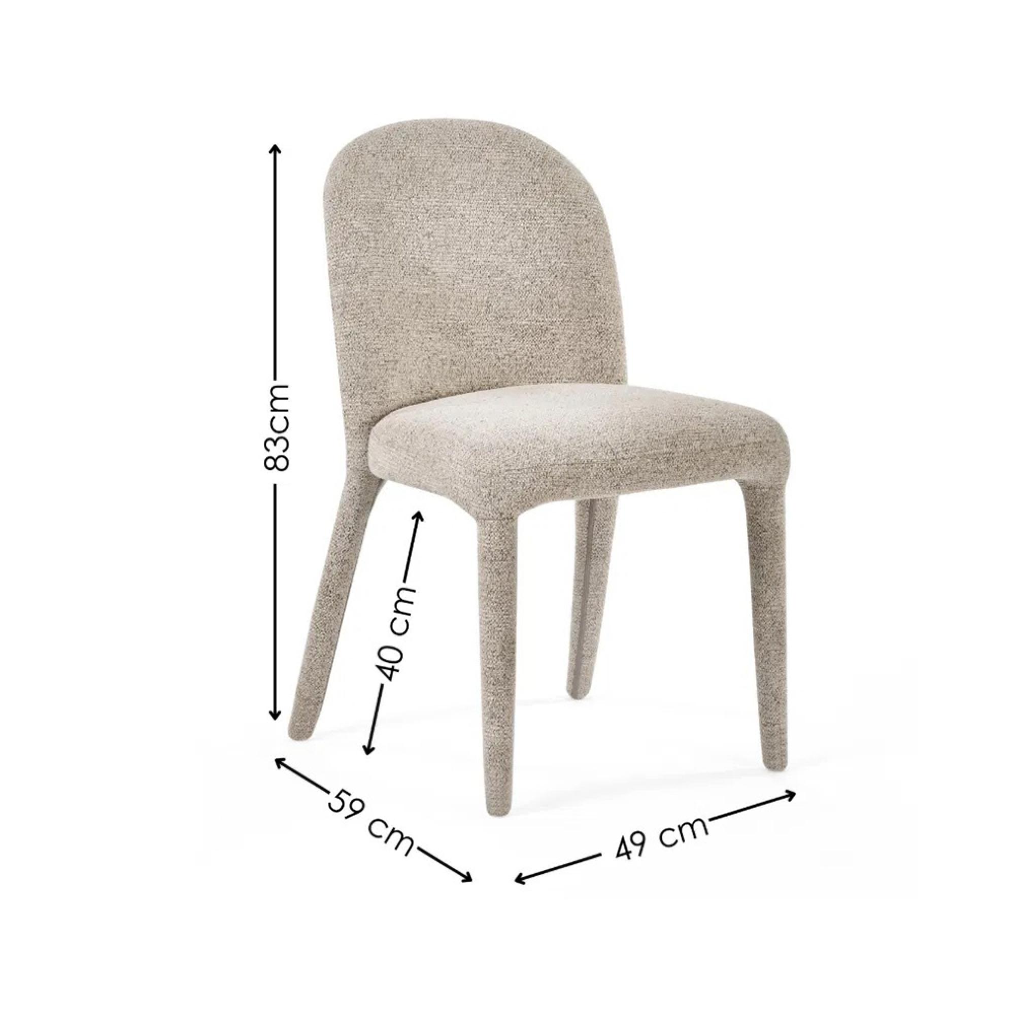 Holly Dining Chair - Set of 2 - Pearl Sand Fabric