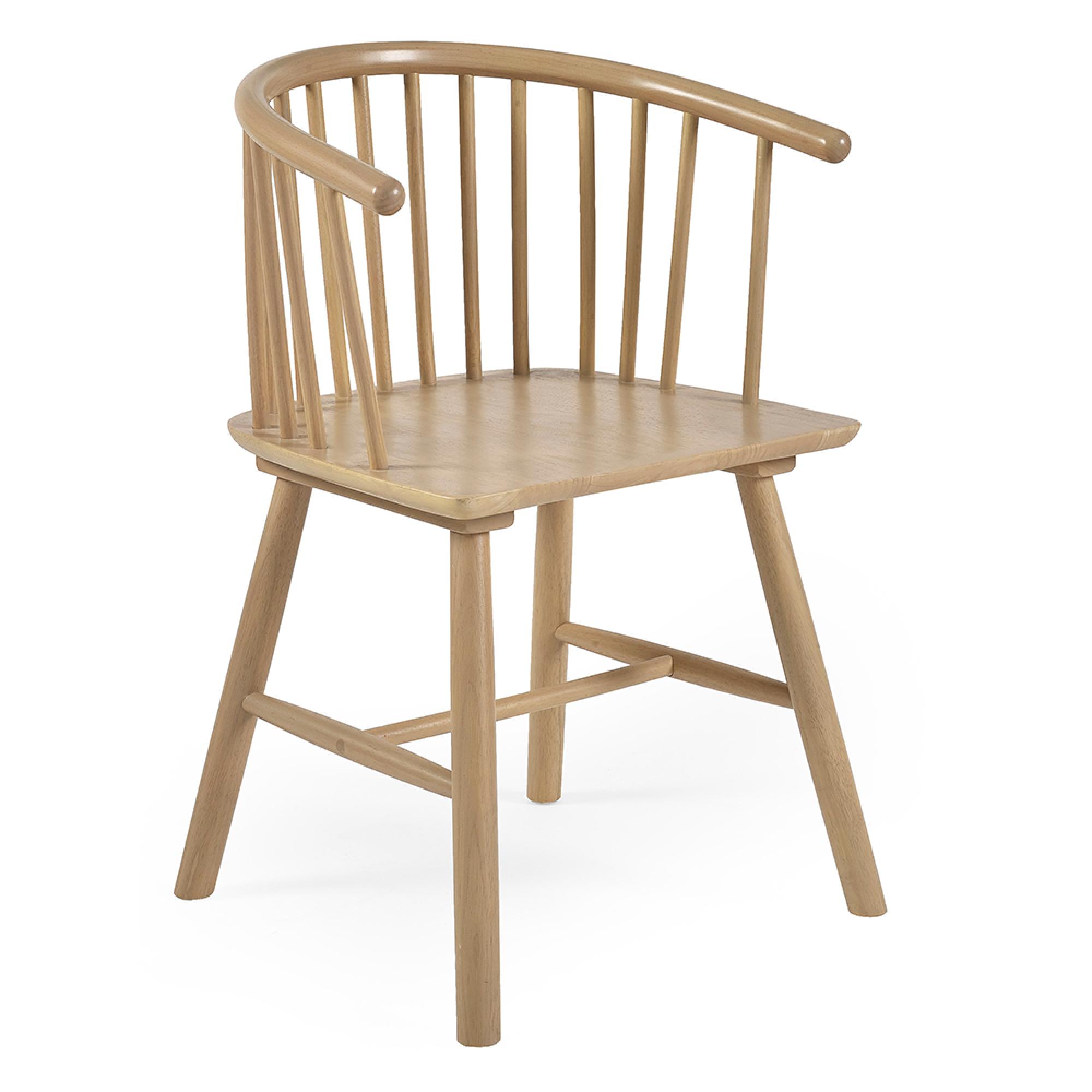 Kaito Dining Chair - Set of 2 - Curved - Oak