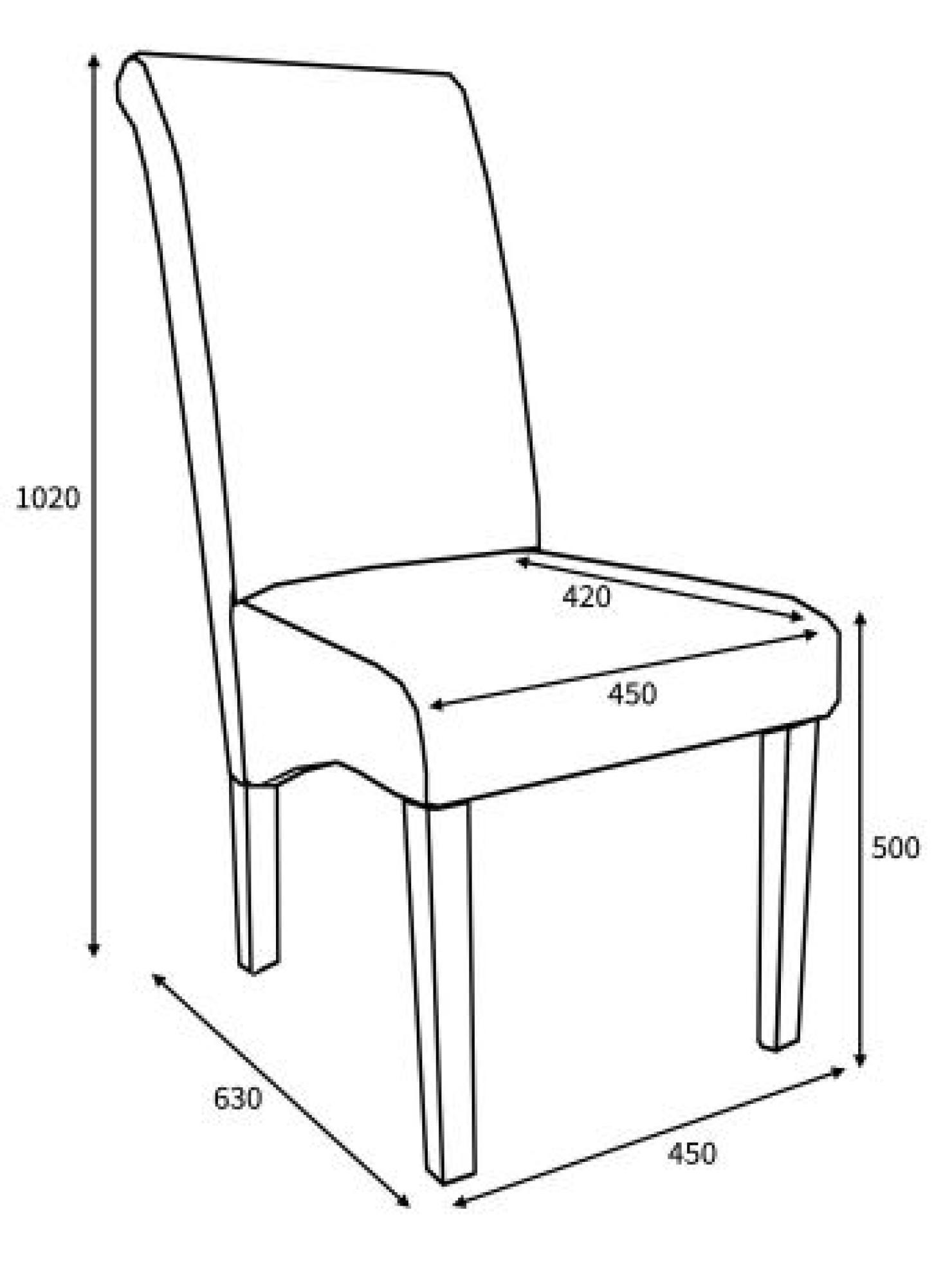 Karta Dining Chair - Set of 2 - Tweed Grey - Scroll Back