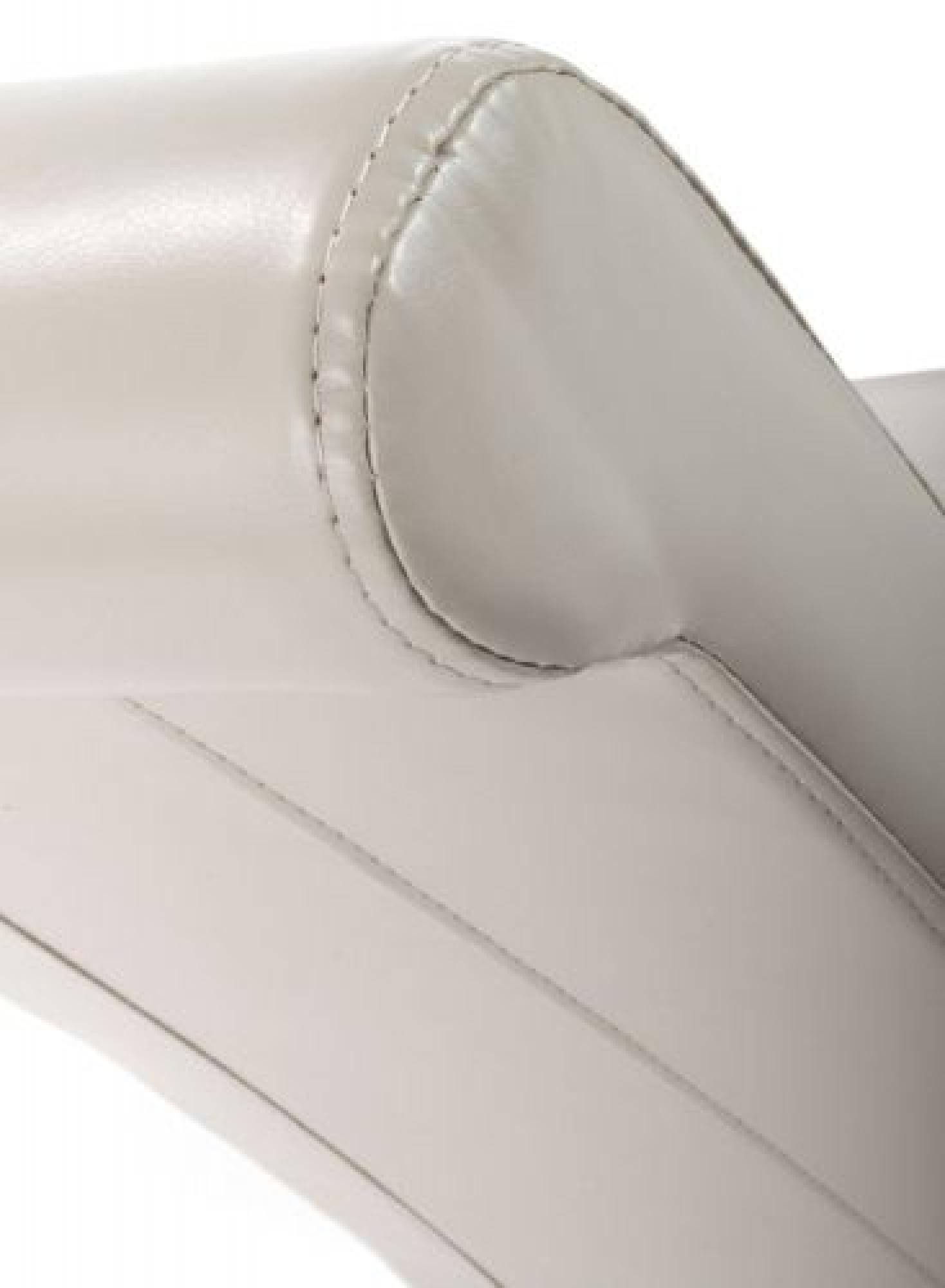 Krista Dining Chair - Set of 2 - Bonded Leather - Ivory - Roll Back