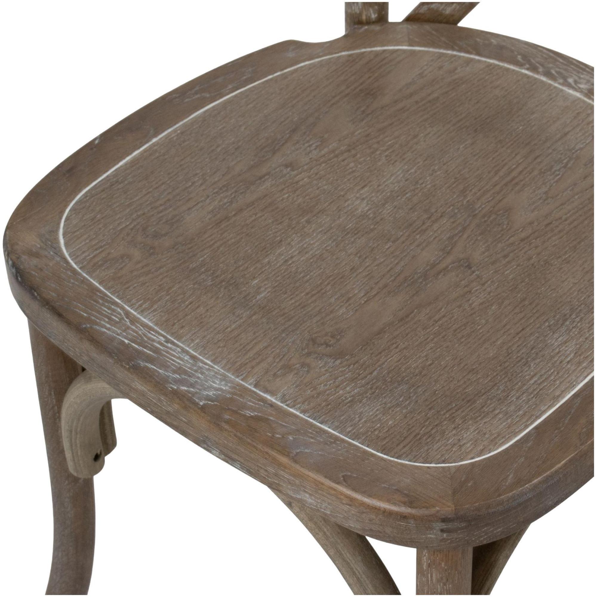 Cross Back Dining Chair - Set of 2 - Light Oak