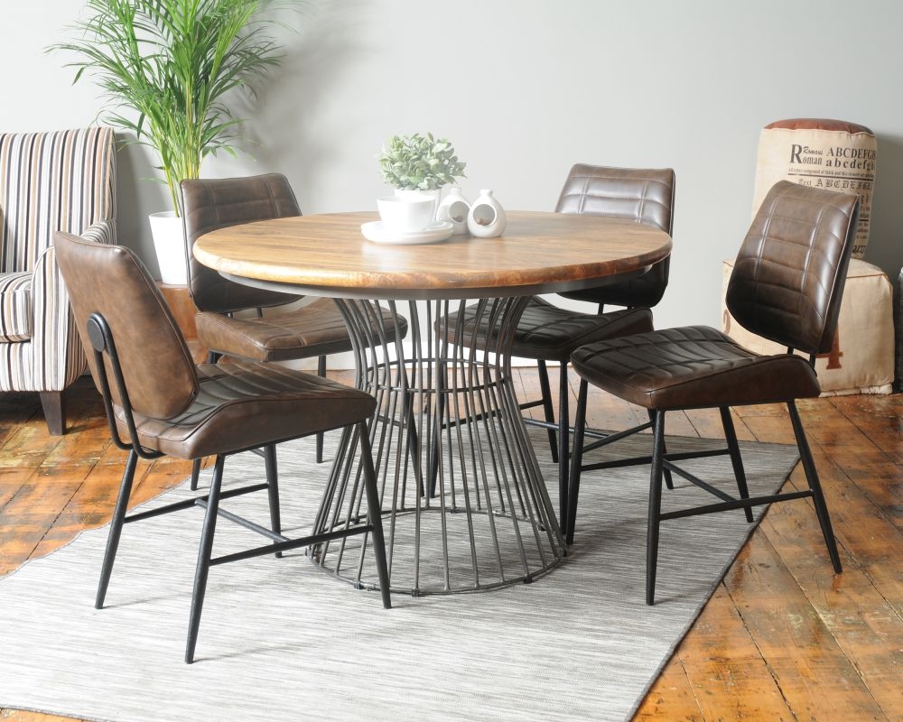 2 x Marigot Chestnut Vintage Leather Dining Chair