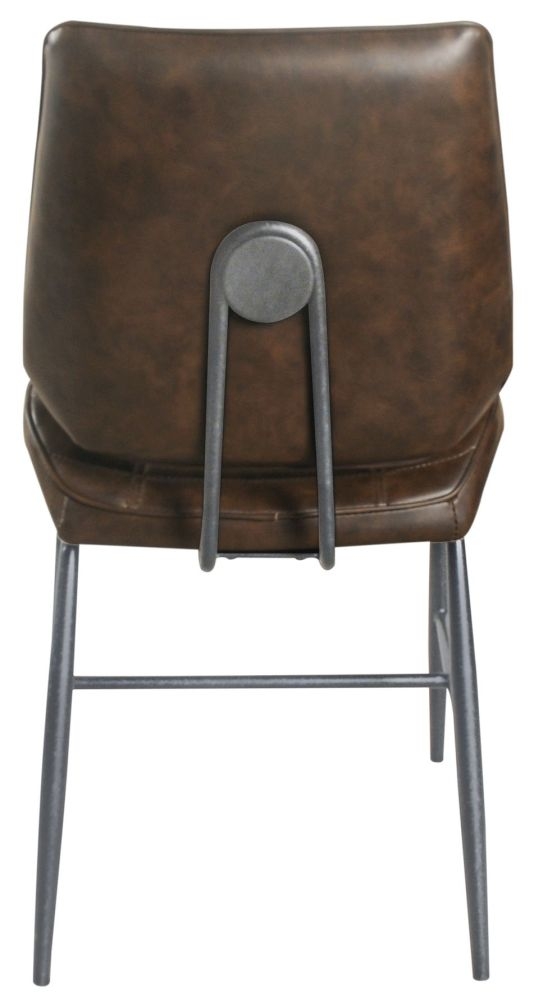 2 x Marigot Chestnut Vintage Leather Dining Chair